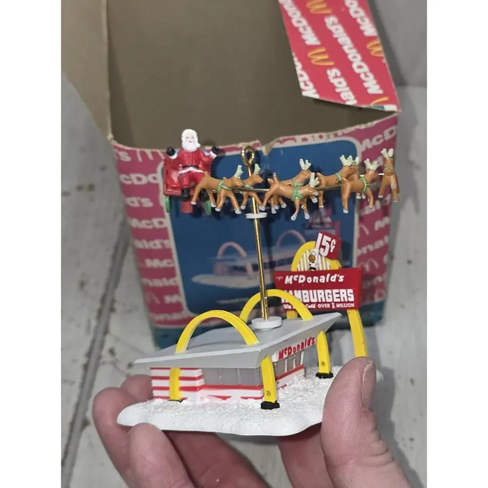 Vintage Enesco 1990 McDonalds Christmas Ornament Heading For Happy Holidays